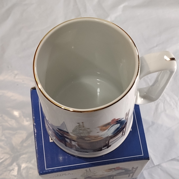 1985 Norman Rockwell "For a Good Boy" coffee collectible mug LONG JOHN SILVER'S - Picture 7 of 8